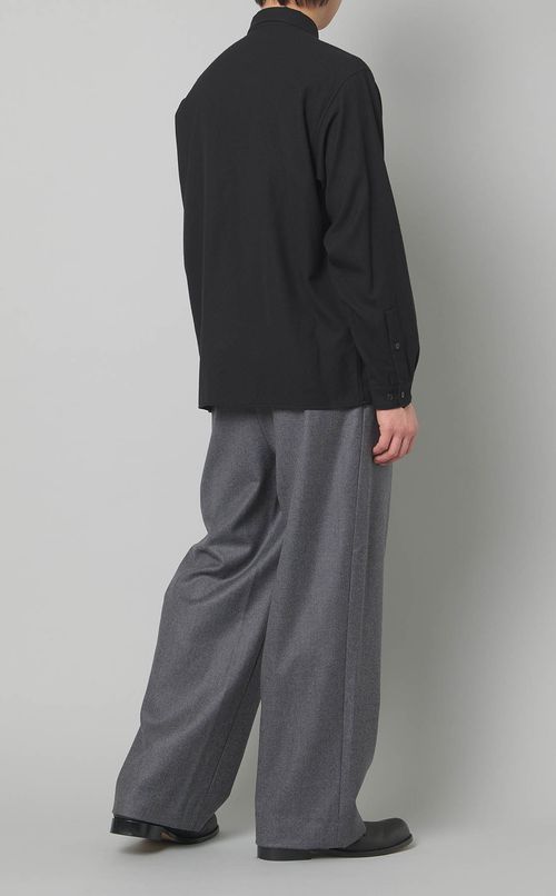 ウールビエラオープンカラーシャツ