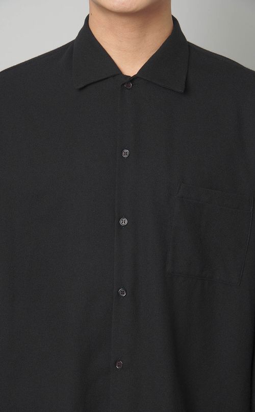 ウールビエラオープンカラーシャツ