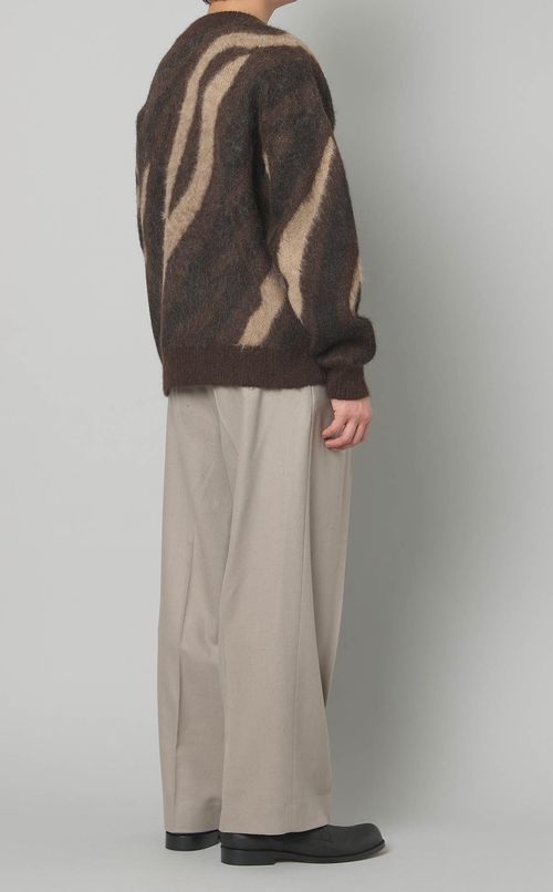 バイアスゼブラパターンニット