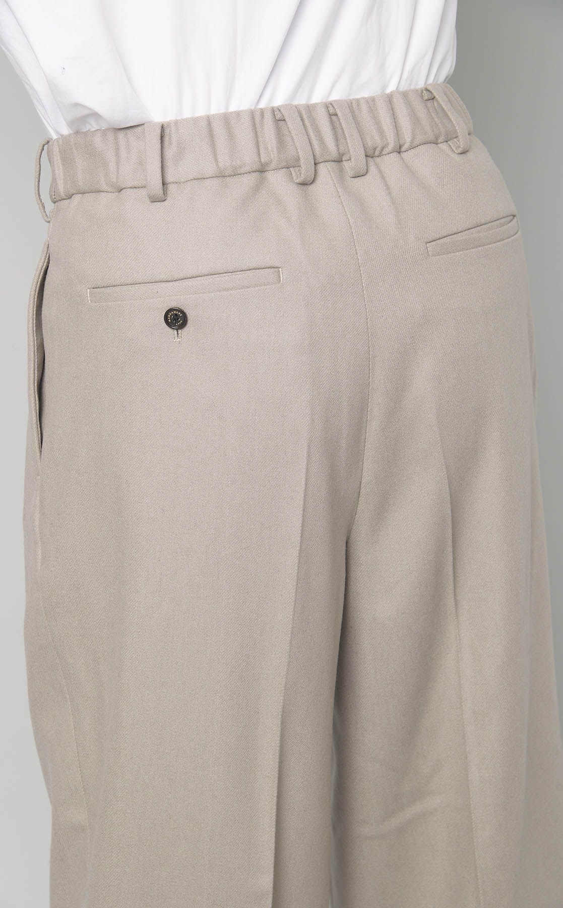 MARKAWARE ダブルプリーテッドトラウザーズ ベージュ　23SS MARKAWARE - 【ラスト1点-サイズ2】 DOUBLE PLEATED EASY TROUSERS