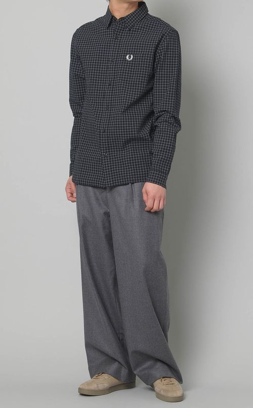 グリッドチェックシャツ