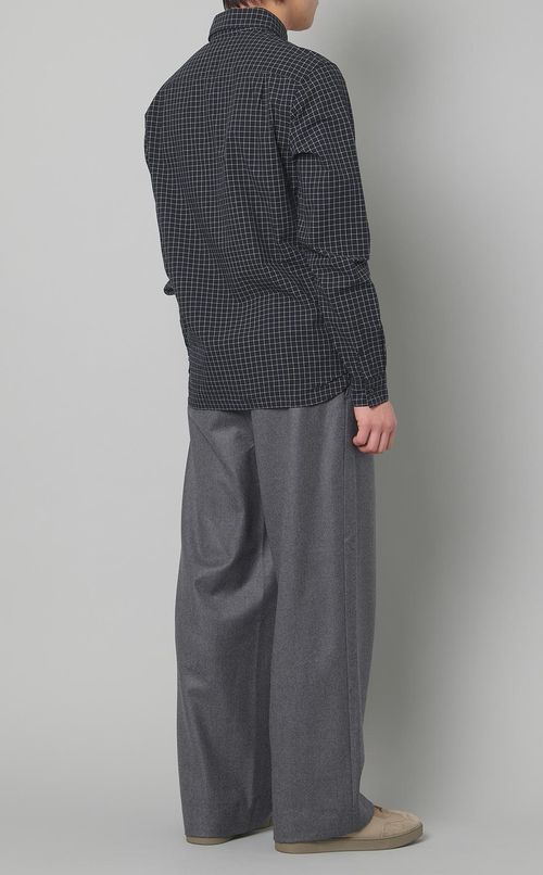 グリッドチェックシャツ