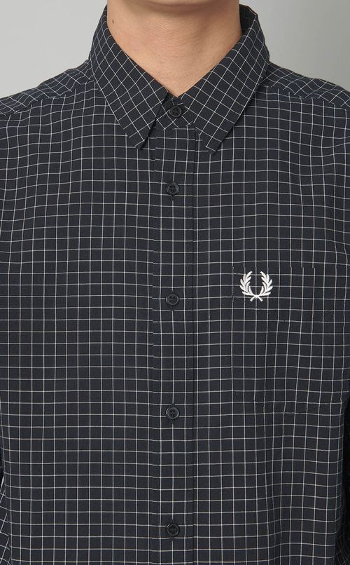 グリッドチェックシャツ