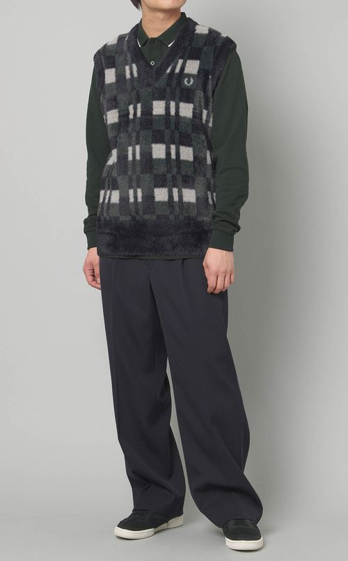 チェッカーボードニットベスト