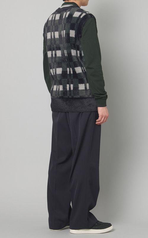 チェッカーボードニットベスト