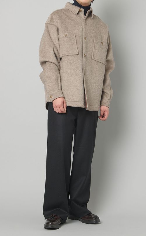 メルトンウールオーバーシャツ