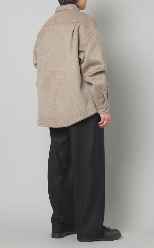 メルトンウールオーバーシャツ