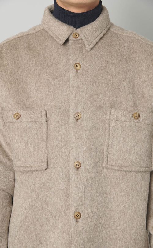 メルトンウールオーバーシャツ