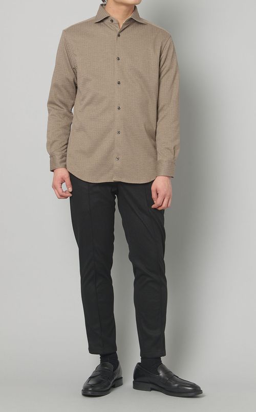 ジャカードジャージーシャツ