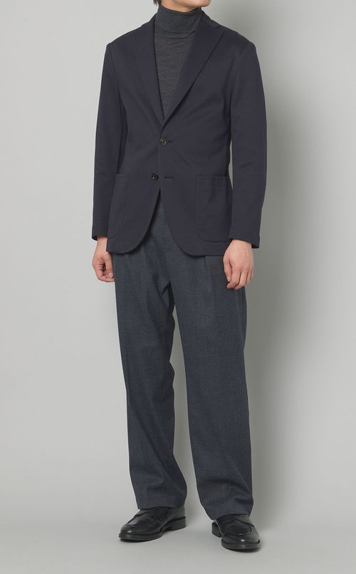 シングルストレッチウールジャケット