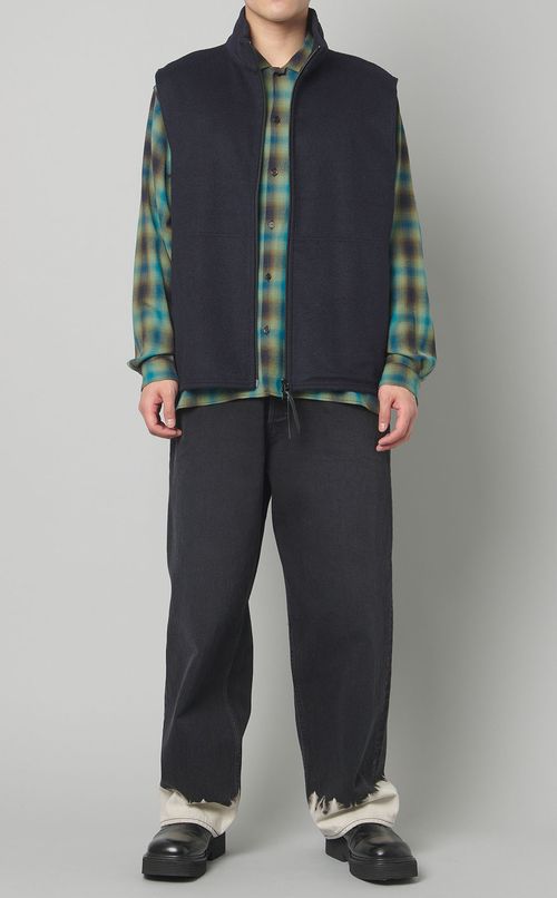 チェックオープンカラーシャツ