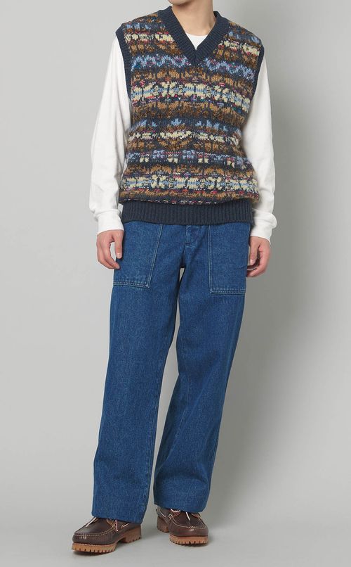 ウォッシュドデニムワークパンツ