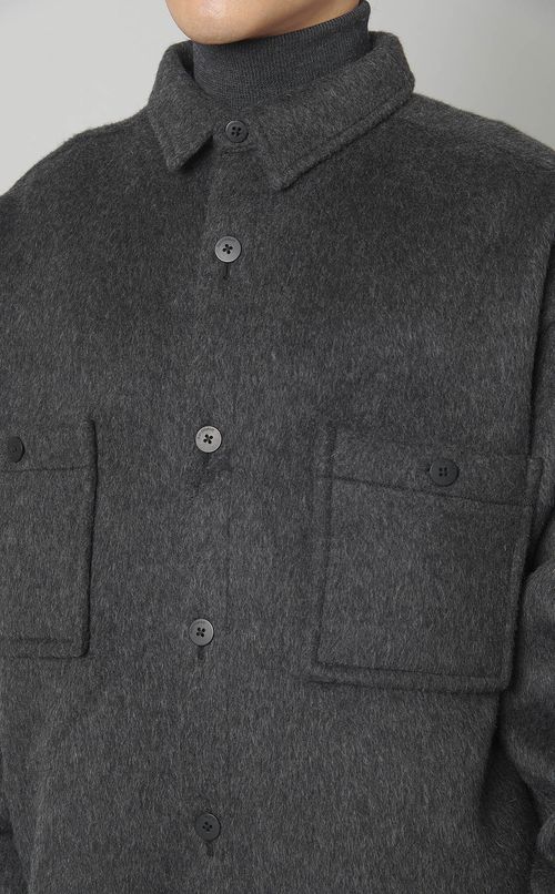 メルトンウールオーバーシャツ