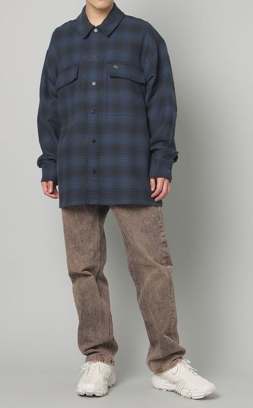 オーバーサイズチェックシャツ