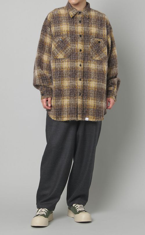 ウールチェックシャツ