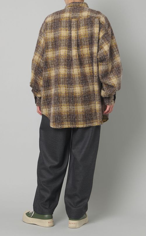 ウールチェックシャツ