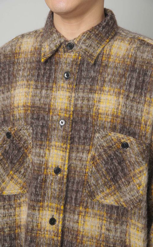 ウールチェックシャツ