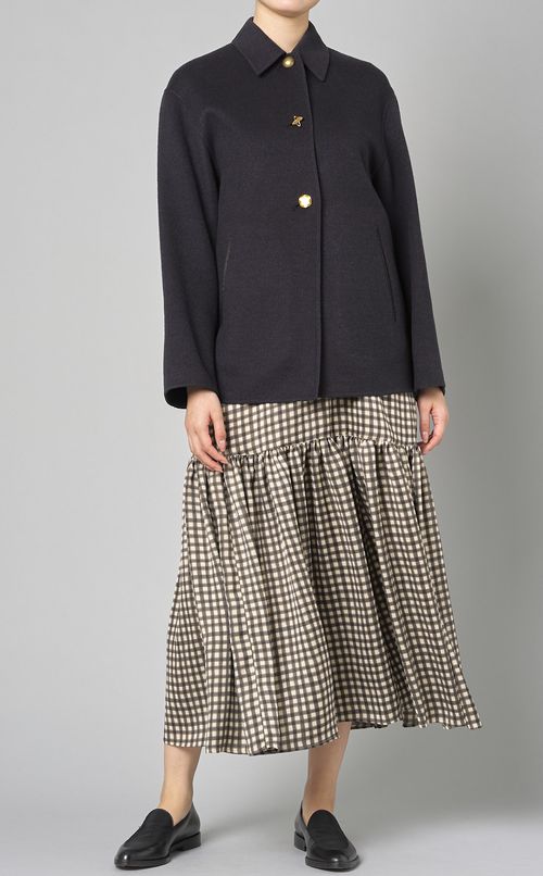 ダブルフェイスステンカラーコート