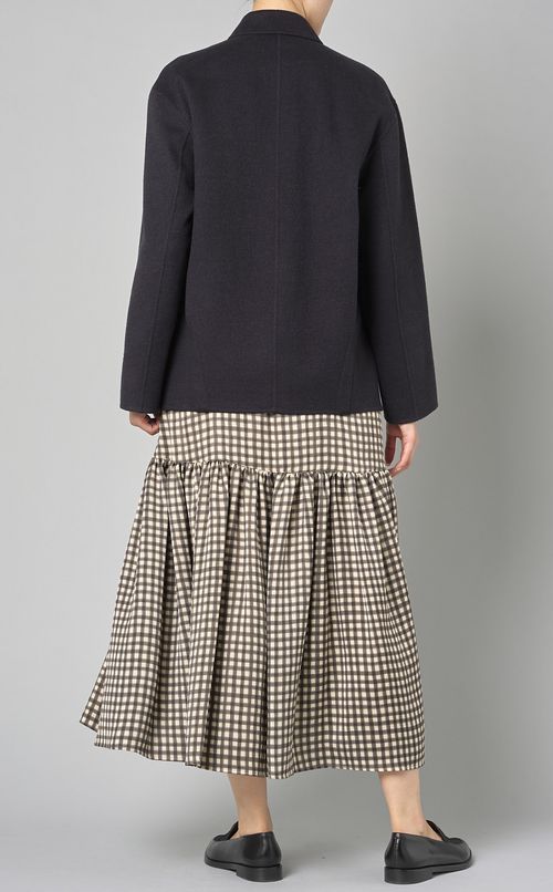 ダブルフェイスステンカラーコート