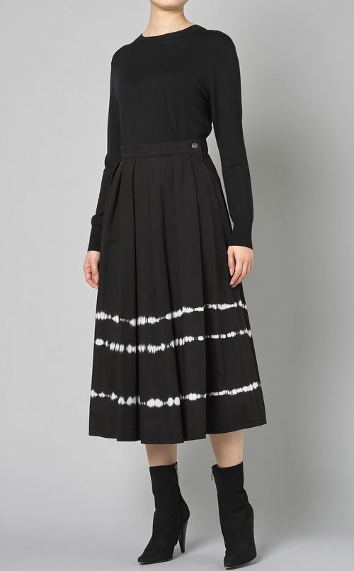 タイダイデニムフレアスカート