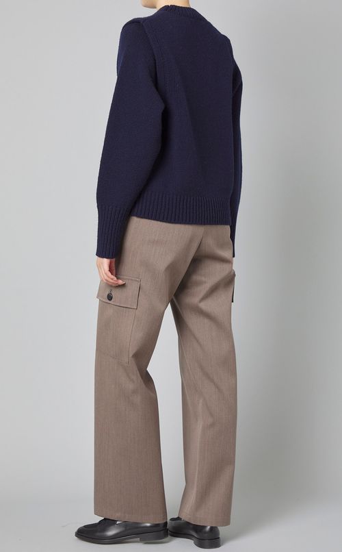 ウールレイヤードニットプルオーバー