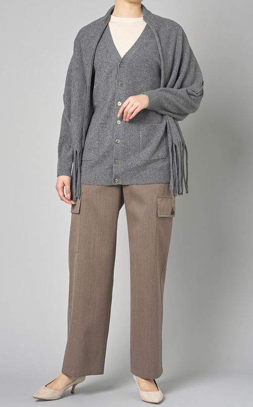 マフラーデザインニットカーディガン