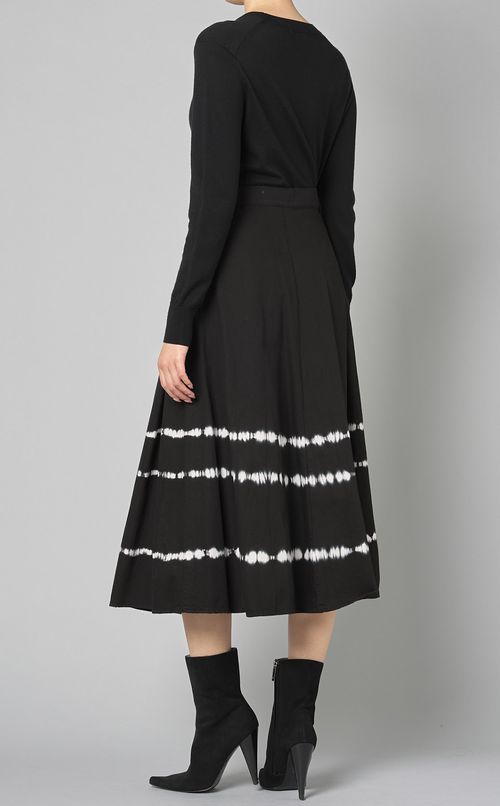 タイダイデニムフレアスカート