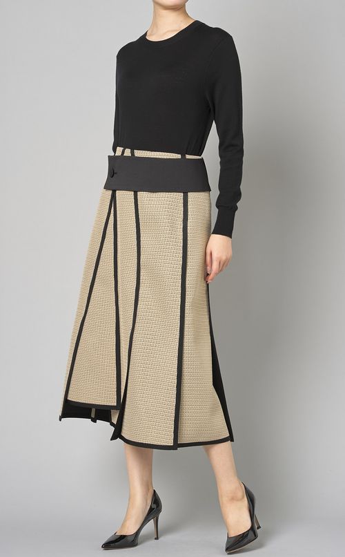 ラッセルメッシュパイピングスカート