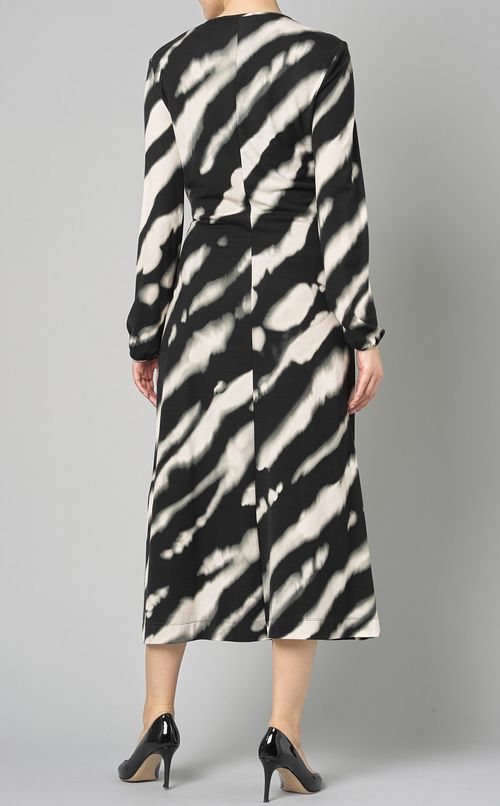 ゼブラプリントジャージラップワンピース