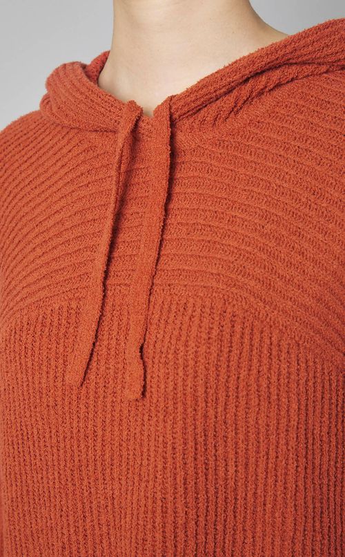 コットンナイロンニットフーディ