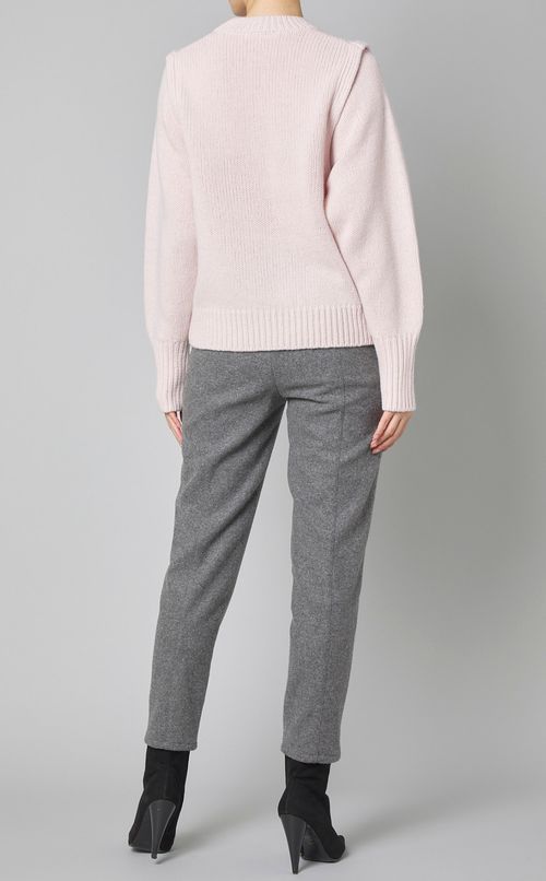 ウールレイヤードニットプルオーバー