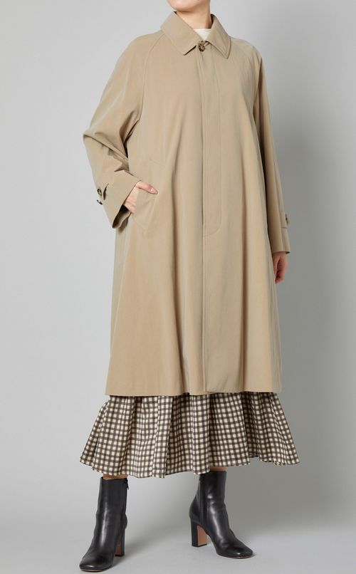 シャンブレーステンカラーコート