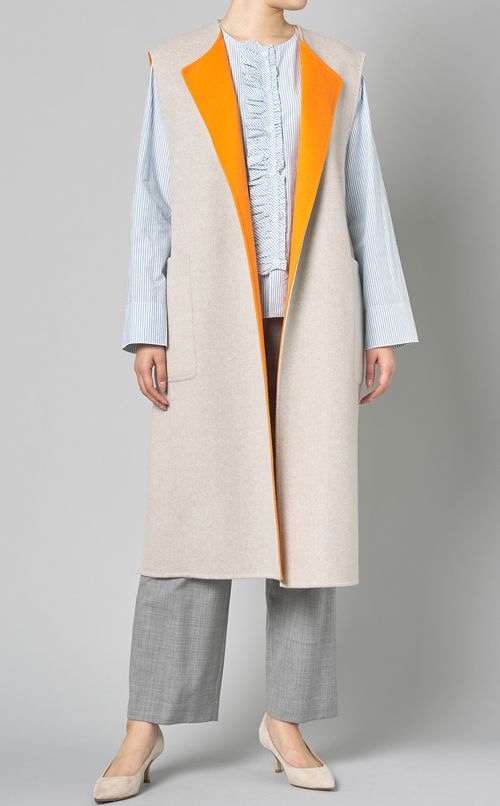 アシンメトリーフリルカラーシャツ