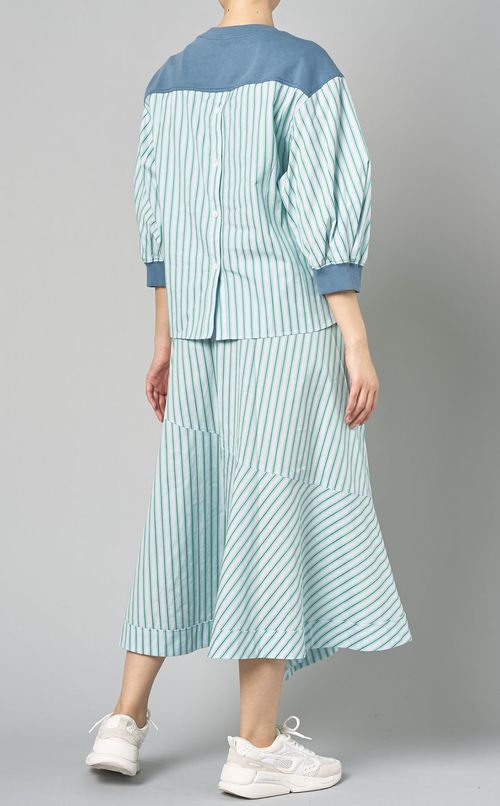 ドロップショルダーコンボワンピース