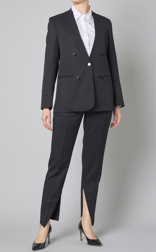 【ブラックフォーマル】ノーカラージャケット