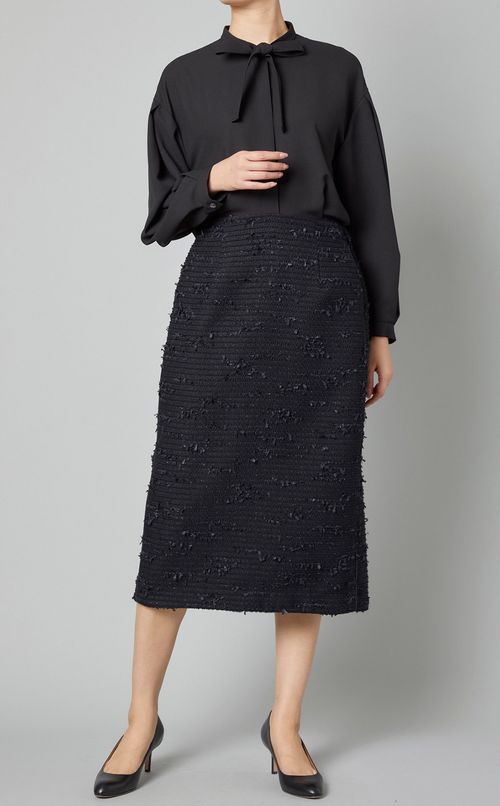 異素材コンビボウタイワンピース