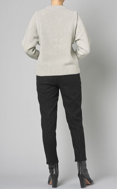 ウールレイヤードニットプルオーバー