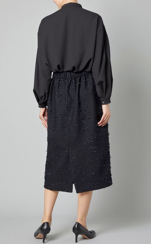 異素材コンビボウタイワンピース