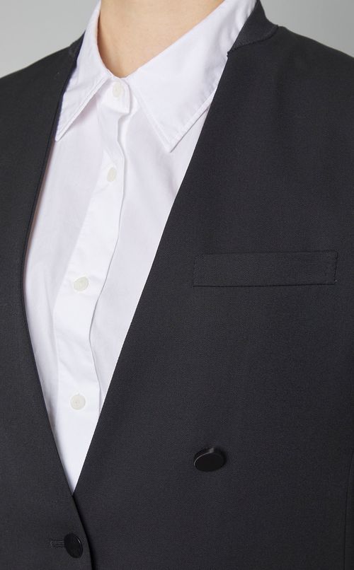 【ブラックフォーマル】ノーカラージャケット