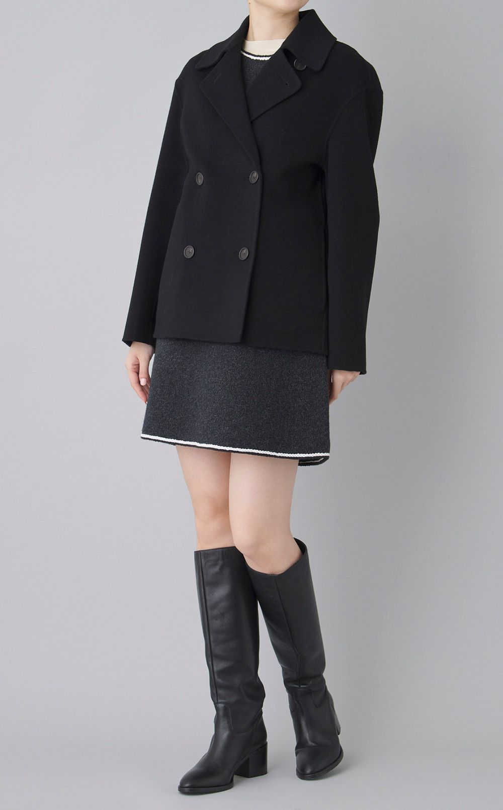 ウールニットミニワンピース