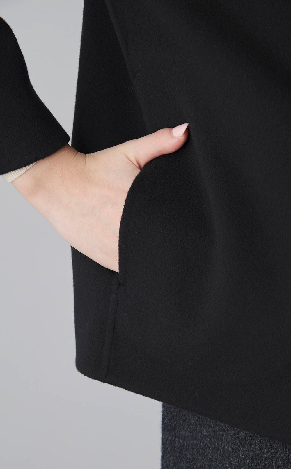 ウールカシミヤショートPコート