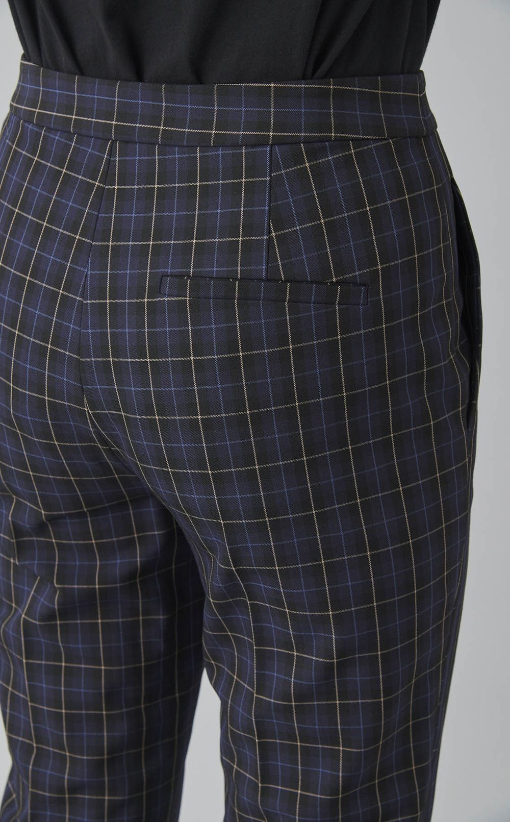 チェックスリムパンツ