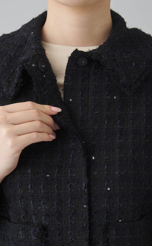 モールヤーンツイードショートジャケット