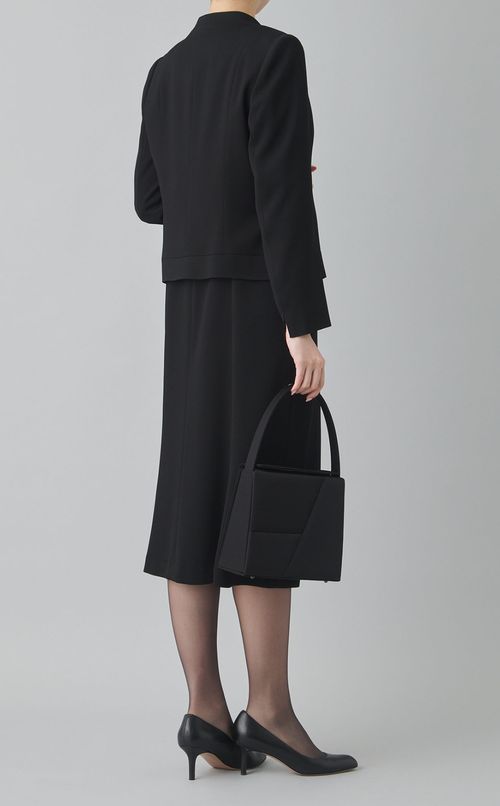 【ブラックフォーマル】スタンドネックジャケットセットドレス