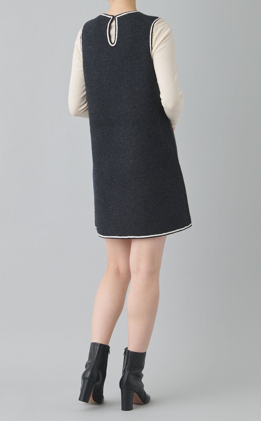ウールニットミニワンピース