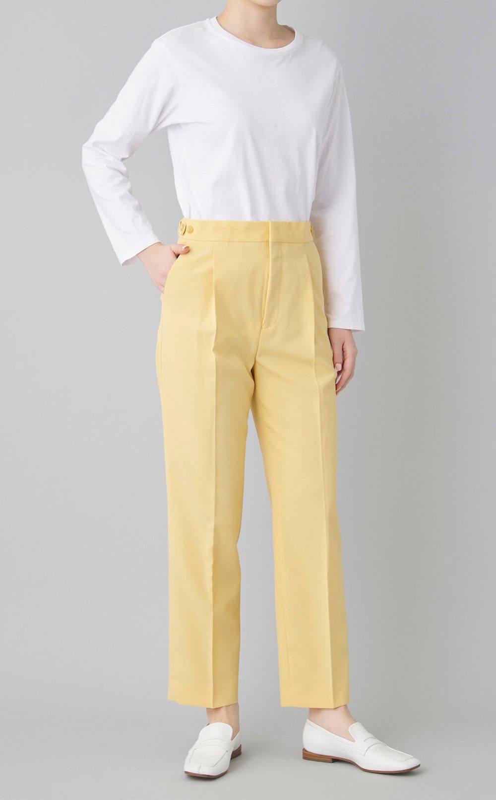 センタープレススリムスラックス