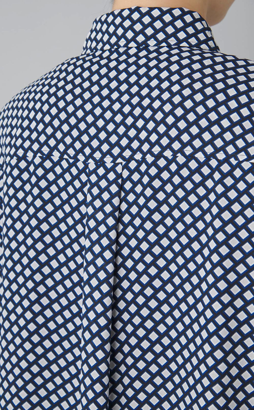 ブロックプリントジョーゼットシャツ