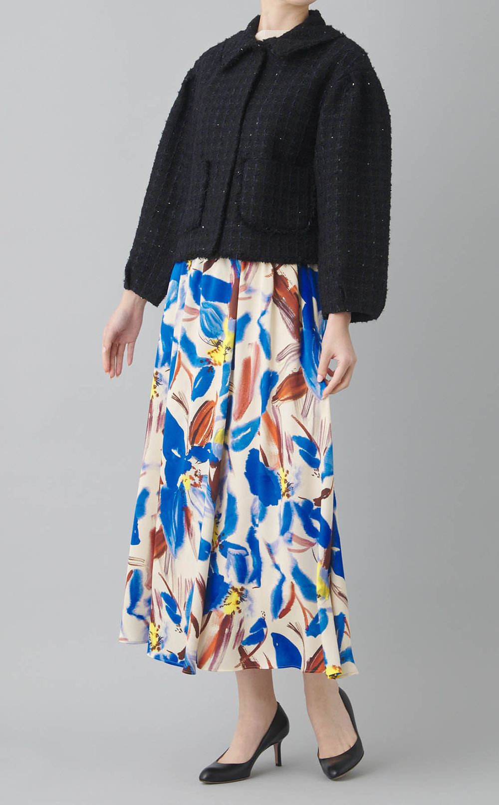 モールヤーンツイードショートジャケット