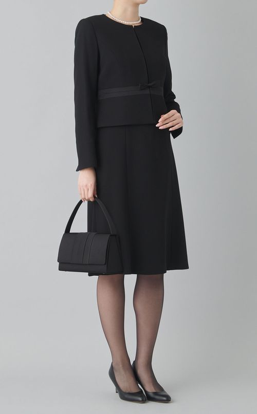 【ブラックフォーマル】ボレロ付ブラックフォーマルドレス