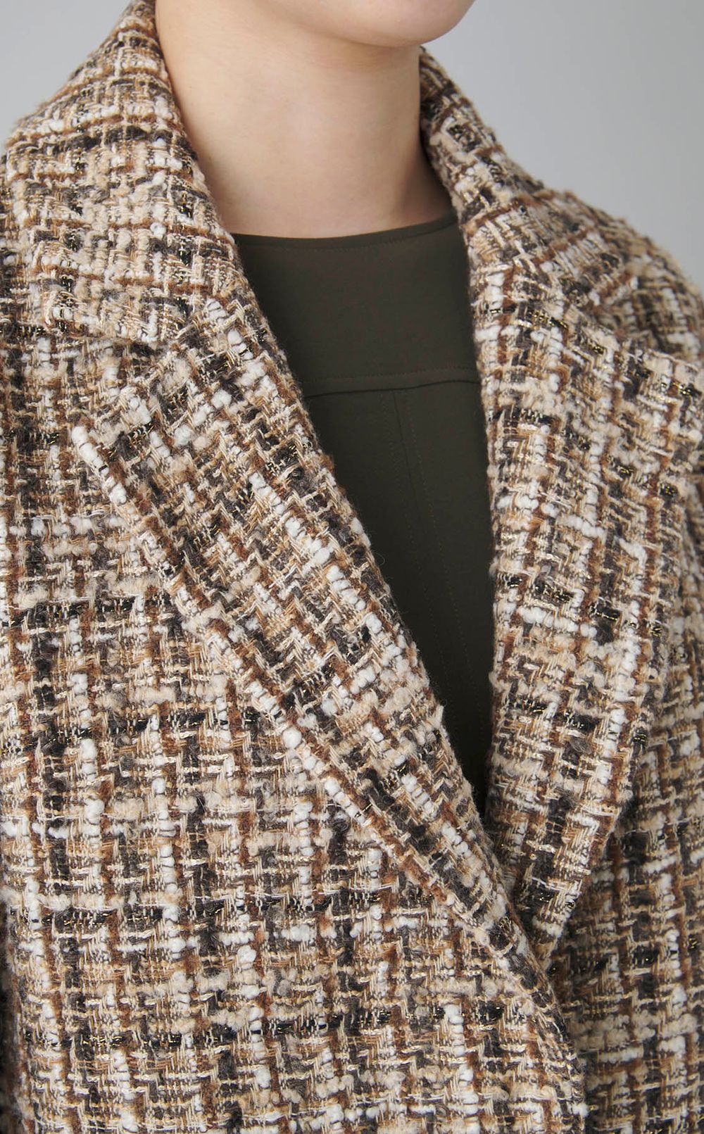 ラメツイードテーラーカラージャケット